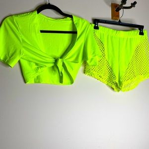 Lime green two piece set